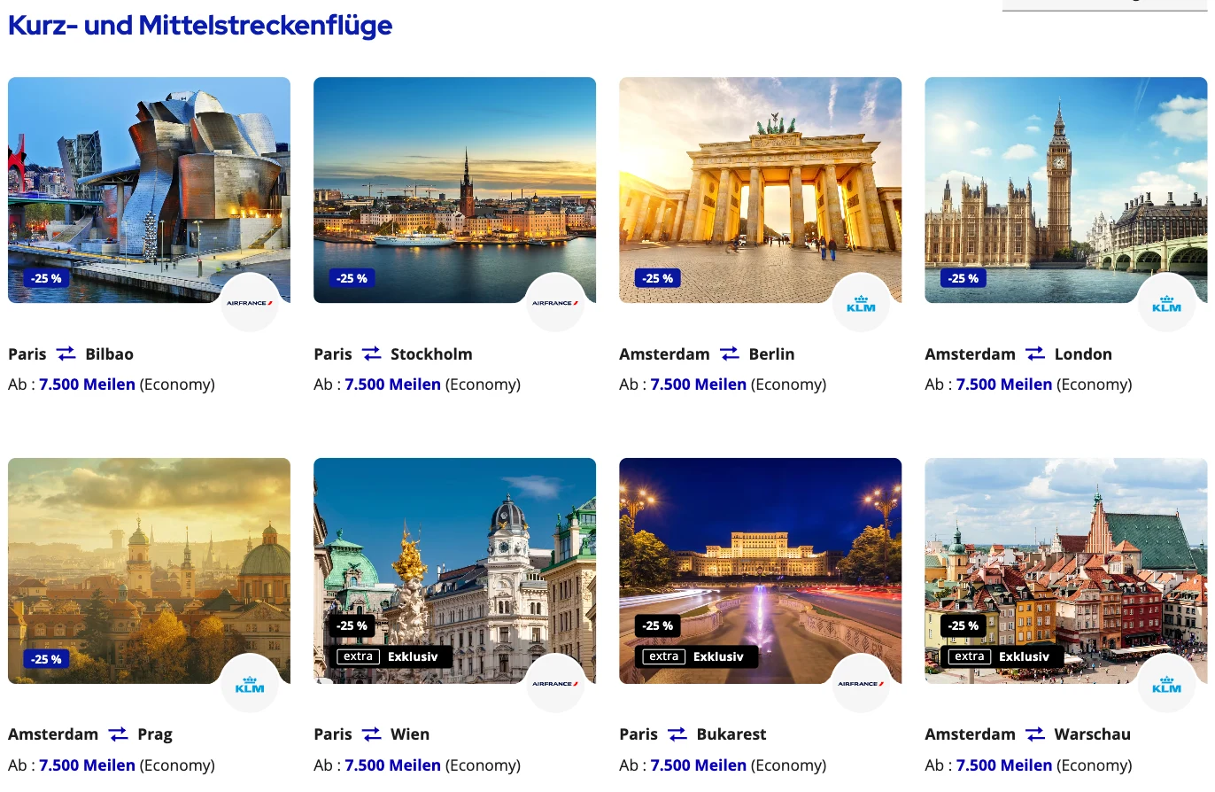 Flying Blue Promo Rewards September 2026: short and medium haul from 7,500 miles, Amsterdam–Berlin, Paris–Stockholm, Amsterdam–London