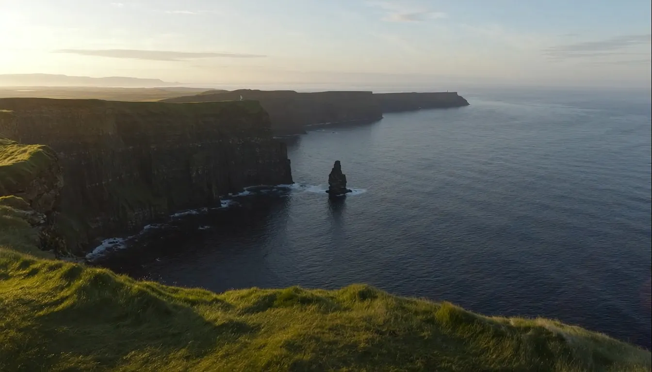 Cliffs of Moher Ireland at sunset