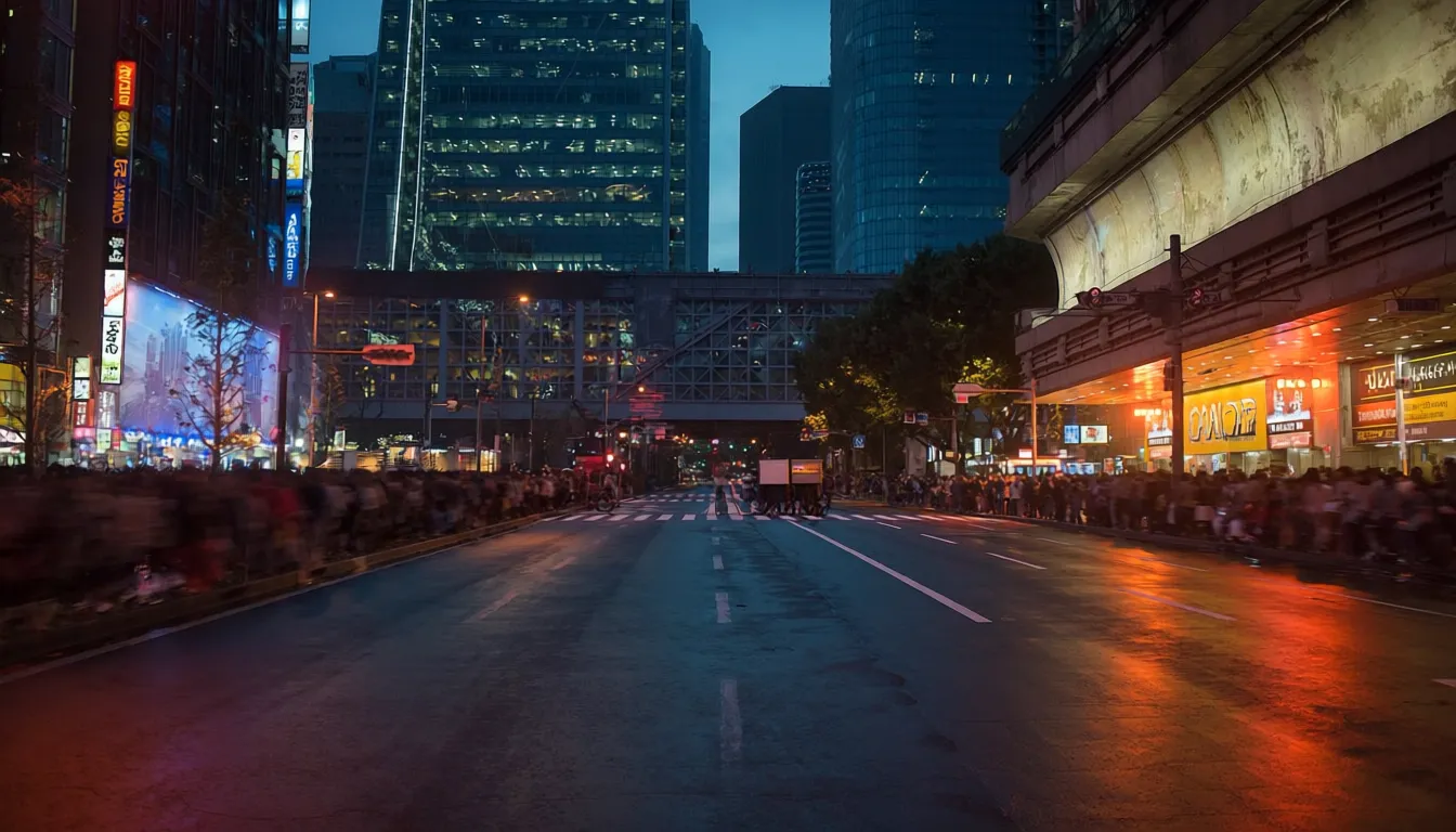 Tokyo Shibuya Crossing at twilight