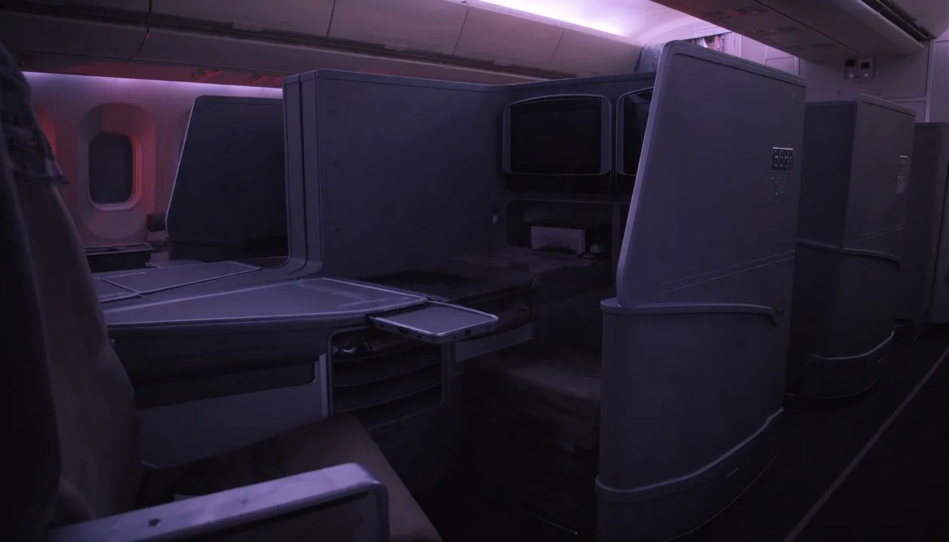United Polaris Business Class Cabin Aesthetic